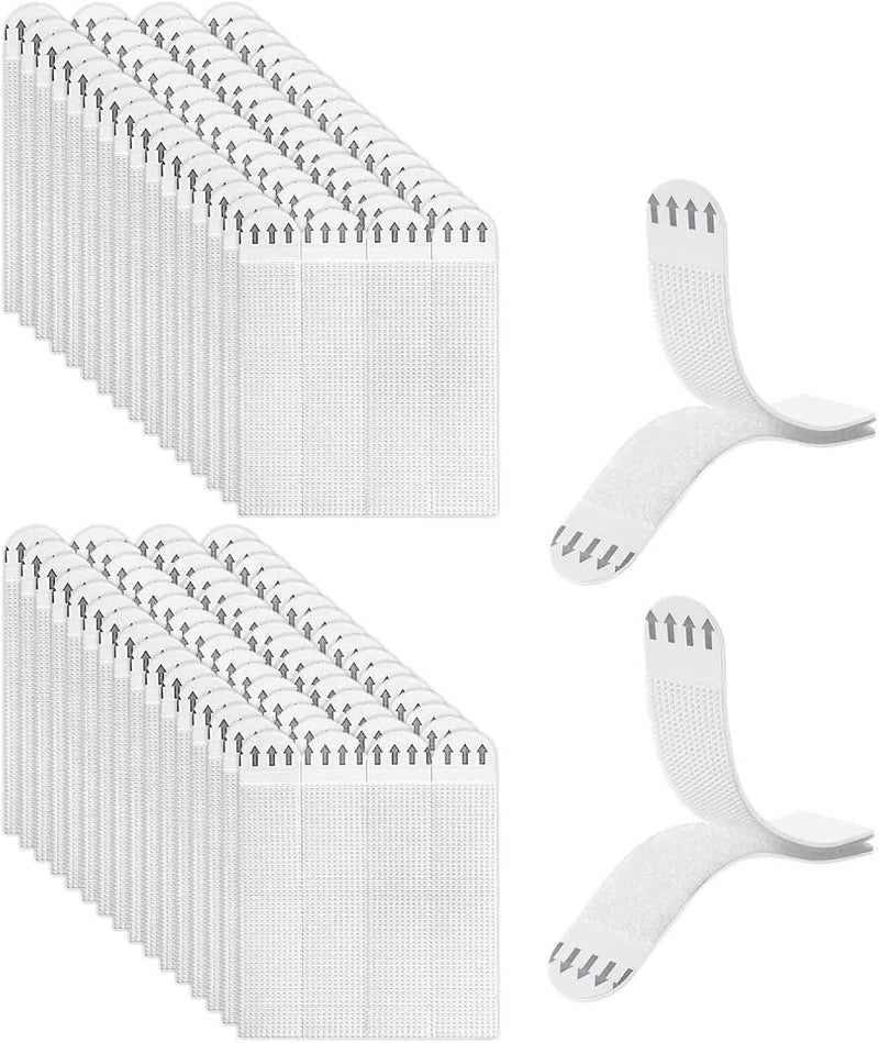 Geyynow 30 Pairs (60 Strips) Large Picture Hanging Strips Heavy Duty, 3.6" Damage Free Frame Hanging Pictures Without Nails, Wall Sticky Hook and Loop Adhesive Strips Kit - Image 1